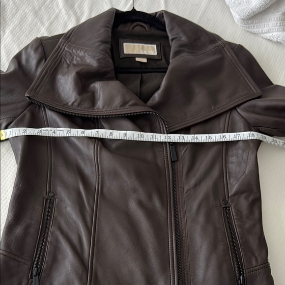 Michael Kors Brown Leather Jacket - Picture 5 of 6